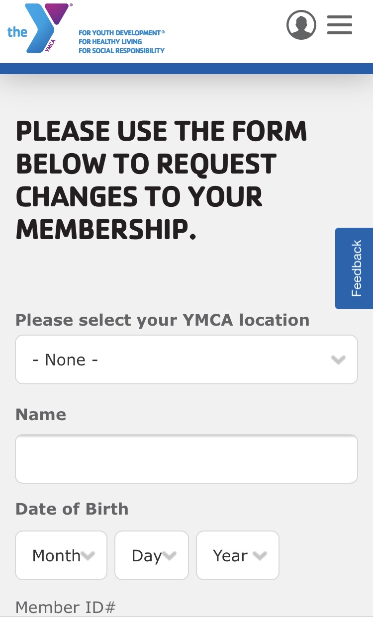 YMCA cancellation form online